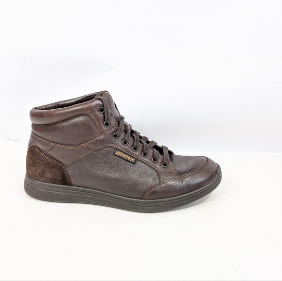 Mephisto Brown Leather Sneaker Boots sz 8 Men Shoes City Hiker Air Jet